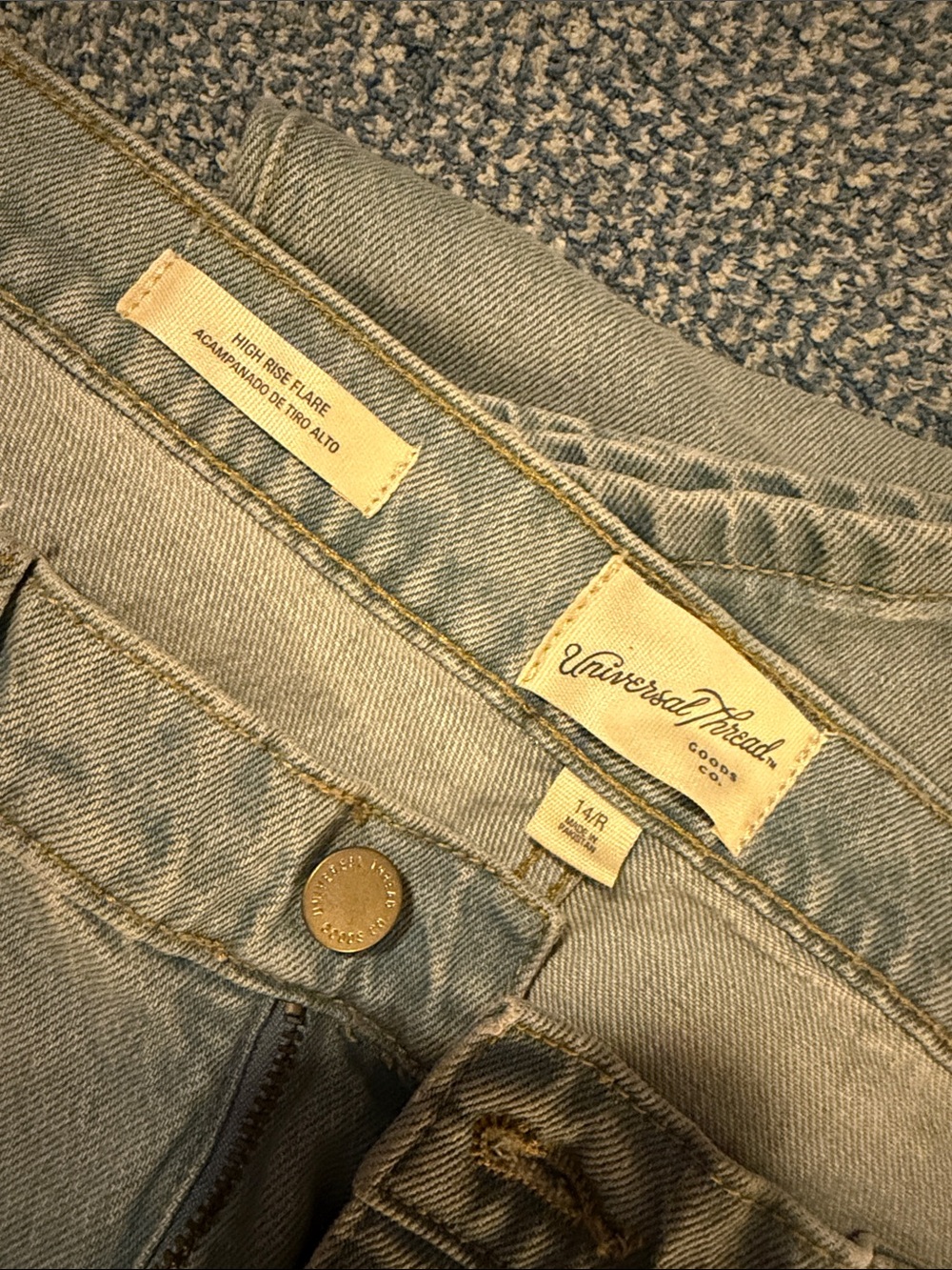 Light Wash Women's Jeans - Classic High-Rise Flare Leg - Picture 2 of 4